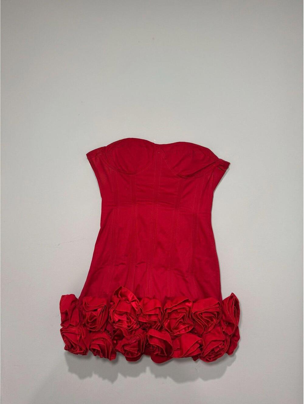 Red mini dress